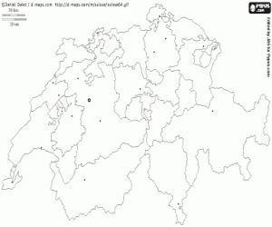 Mapa De Suiza Para Colorear Pintar E Imprimir