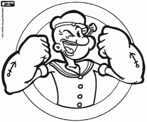 El Personaje Popeye El Marino Para Colorear Pintar E Imprimir