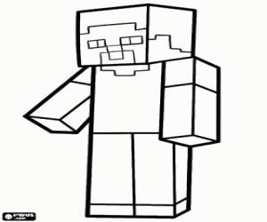 Dibujo de Herobrine de Minecraft para colorear | Dibujos